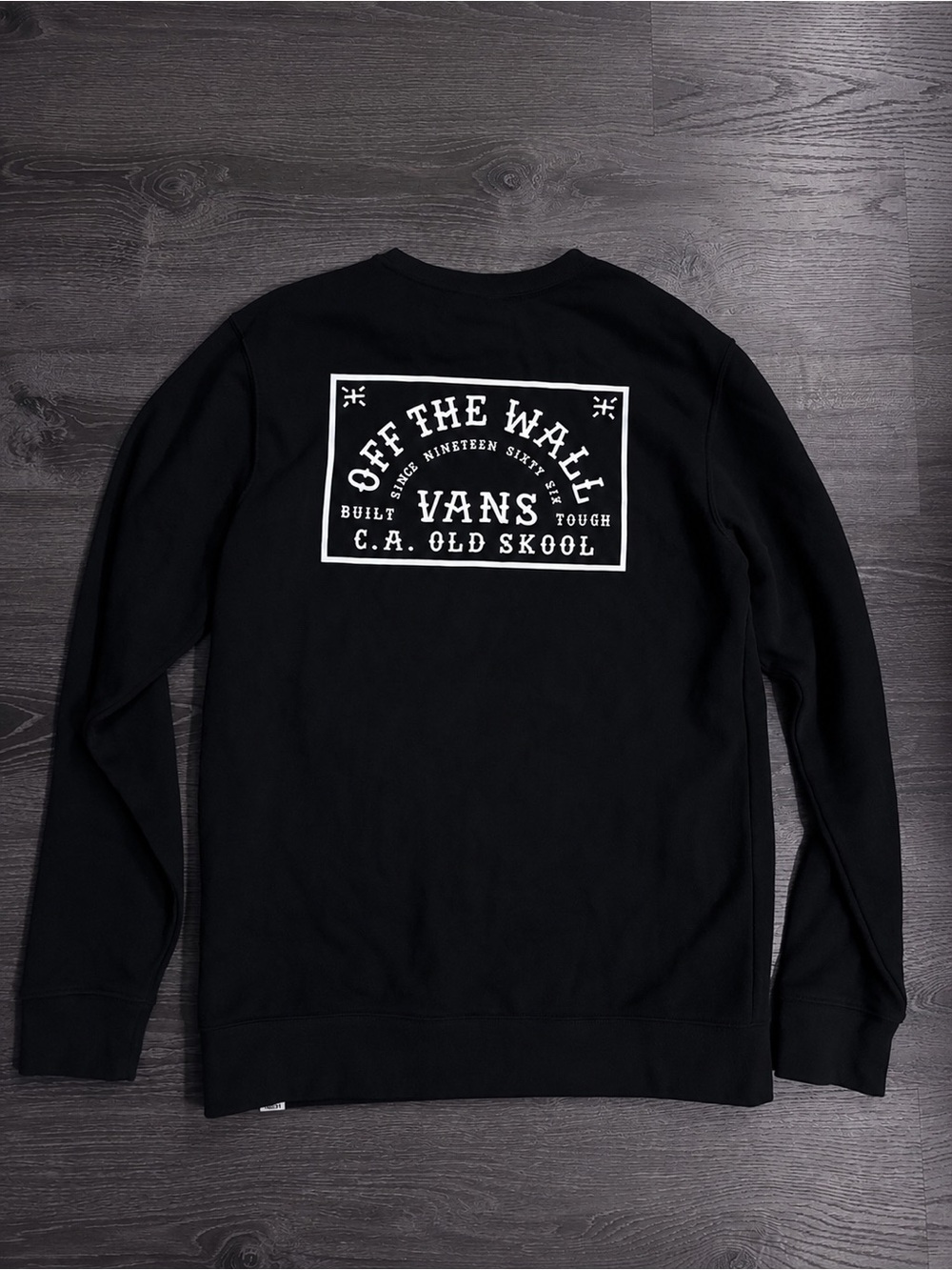 Vans Off The Wall Black Crewneck Sweatshirt - Men's Medium Unisex